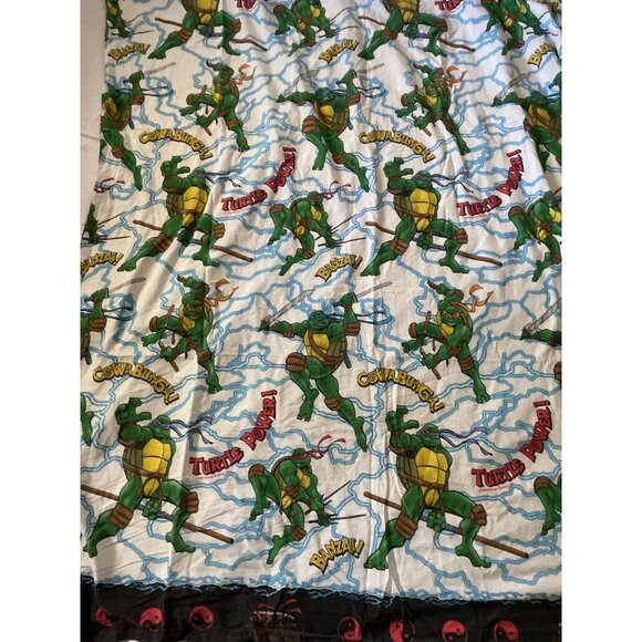 Teenage Mutant Ninja Turtles Twin Flat Sheet 2004 Mirage Studios Cutter Crafters - Picture 2 of 11